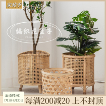 Fuji Flower Basket in Green Plant Basin Balcony Floor Basin Frame Decorated Homestay Living Room