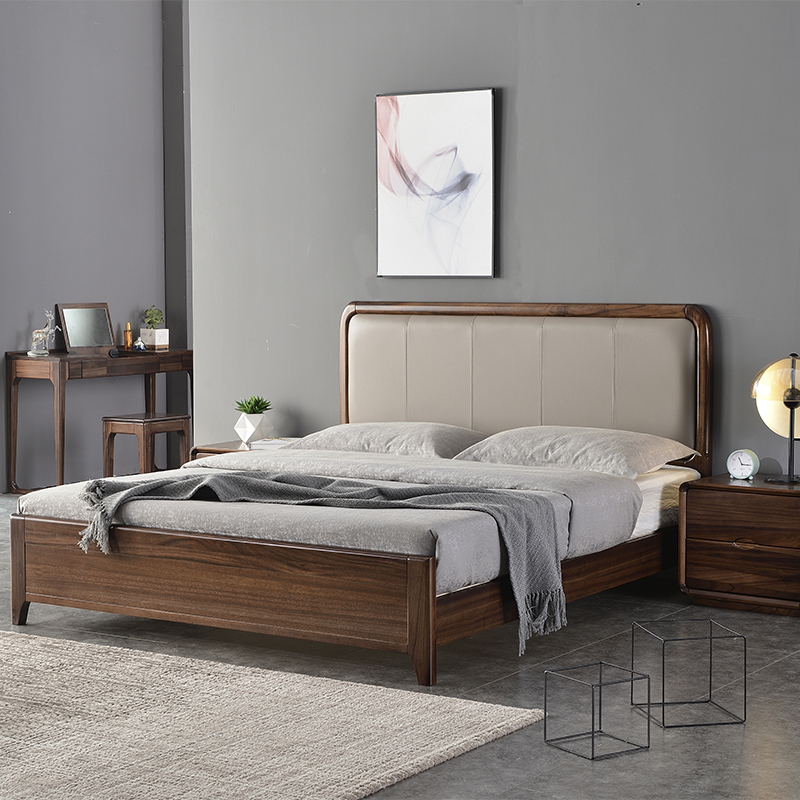 The modern minimal leather soft leather soft with high box storage double bedroom 1 5 m 1 8m light luxury bed