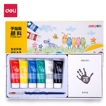 Able Washable Washable Child Hand Finger Painting Paint Paint 6 Color 12 Color Puzzle Graffiti Suit Drawing Paint Print Clay