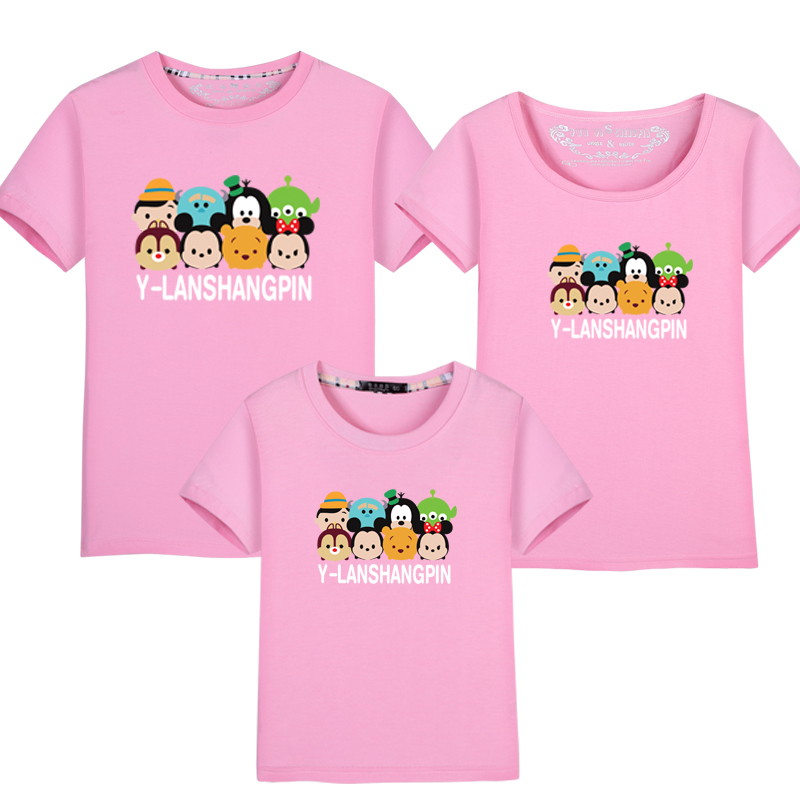Gia đình mới 2018 trang bị áo thun mùa hè một gia đình gồm ba chiếc áo sơ mi nữ tay dài 4 chiếc XL áo gia đình 3 người