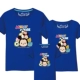 Cha mẹ cho con mặc mùa hè cotton ngắn tay đầy đủ nhà XL Mẹ và con ăn mặc quần áo mẫu giáo áo phông hàng đầu tùy chỉnh