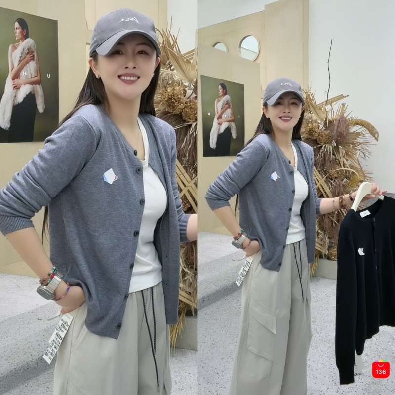 [Exclusive to Da Pan] Little Red Label Sweater Cardigan 12612