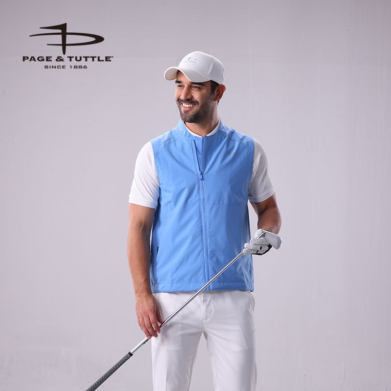Peiqi Tait Golf Vest Men's Windproof Sports Vest Waterproof Vest Clothing Casual Waistcoat Men's Wear