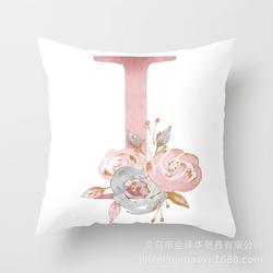 Nordic pillow cover pink letter pillow cover car sofa waist