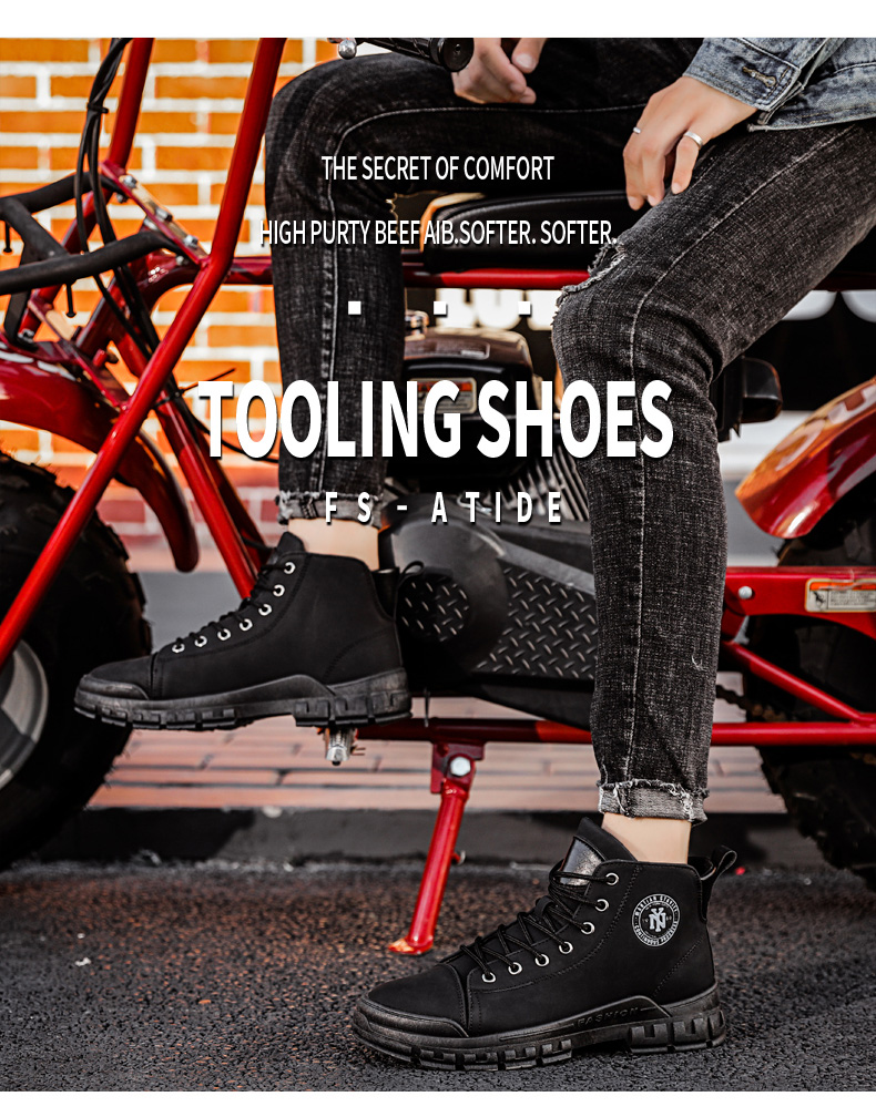 Spring and autumn motorcycle riding shoes men's motorcycle boots wear-resistant breathable personality tide knight shoes off-road hiking boots