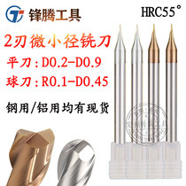 55 degree 2-blade tungsten steel micro-diameter flat knife R0 3 0 4 0 5 0 6 0 7 0 8 0 9 lettering ball milling cutter