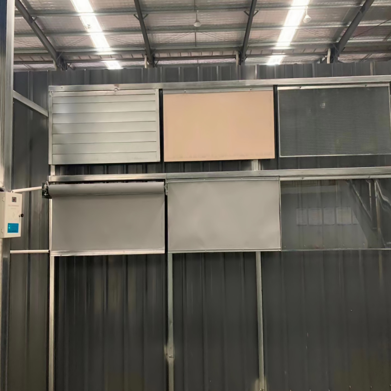 Hangzhou Shuangbo glass fixed smoke blocking vertical wall plate type smoke blocking vertical wall factory direct sales package installation