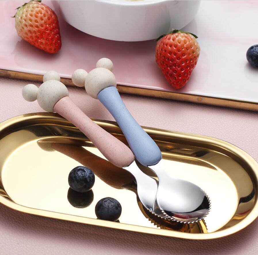 Baby Cutlery Cutlery Baby Scraped Apple Clay Spoon Vice Food Digger Spoon Scrape Fruit Infant Eat Tool God