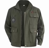 Хлопковый осенний износостойкий лонгслив для работы, рабочая одежда, увеличенная толщина, защита от ожогов