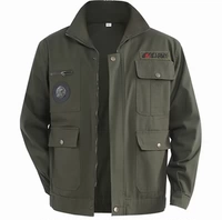 Хлопковый осенний износостойкий лонгслив для работы, рабочая одежда, увеличенная толщина, защита от ожогов