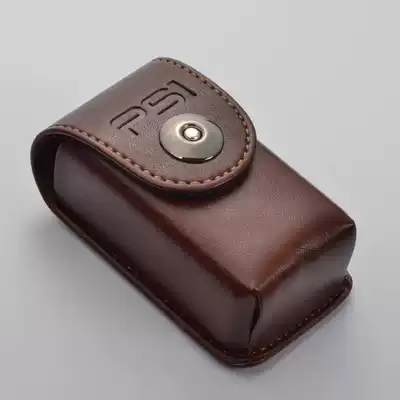 Hand-made leather glasses case leather presbyx leather folding glasses bag can be hung belt