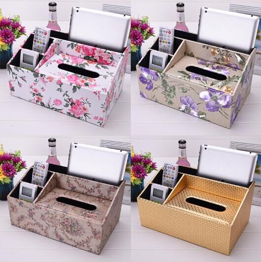Tissue box Tea Table Containing Box Extractable Toilet Paper TV Home Creative Multifunction Remote Control Living Room Eurostyle Desktop Remote