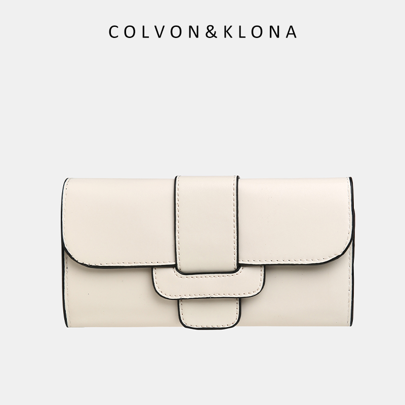Colvon Kalone wallet Women's long version 2022 Burst Money Clip Folding Lace Tidal Card Wrap Wallet Integrated Bag woman