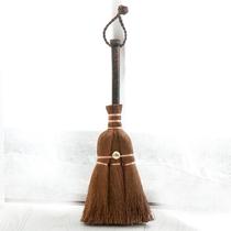 Small broom dustpan combination Mini brown broom soft hair desktop small broom dustpan set Cute desk broom