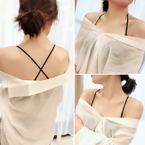 (Buy 2 get 1) One-word collar thin shoulder strap hanging Neck Cross beautiful back invisible sexy non-slip shoulder chest strap underwear strap