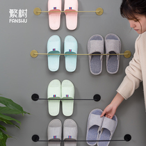 Nordic wind bathroom shoe rack non-perforated toilet wall hanging toilet non-nail dormitory door rear small storage rack