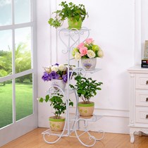 Flower Shelf Iron Art Flower Pot Shelf Balcony Living Room Green Roba Shelf Indoor Special Price Multifunctional Potted Shelf Multilayer