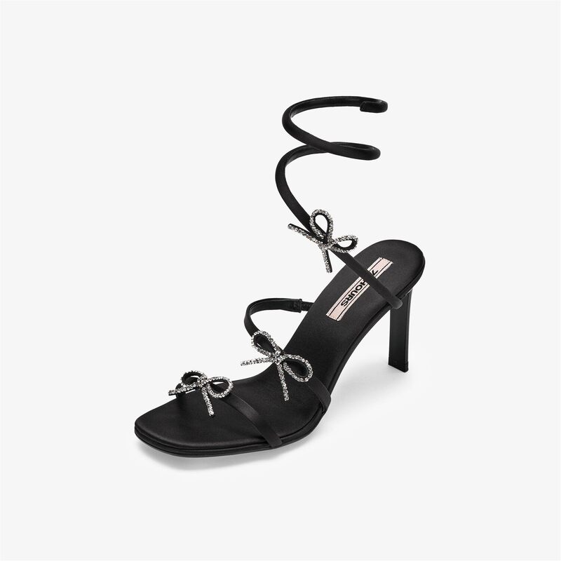 73Hours Women's Shoes First Dance 2026 Summer New Style Sparkling Diamond Stiletto High Heels Roman Fashion Sandals
