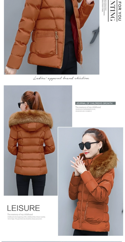 Quần áo cotton nữ 2019 mới mùa đông xuống áo khoác cotton nữ ngắn phiên bản Hàn Quốc cỡ lớn Áo khoác cotton dày thời trang - Bông áo phao burberry nữ chính hãng
