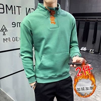 Tide, толстовка, демисезонный свитшот, трендовая флисовая удерживающая тепло куртка, высокий воротник, 2020, увеличенная толщина