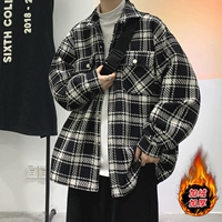 Черный в клетку, утепленный