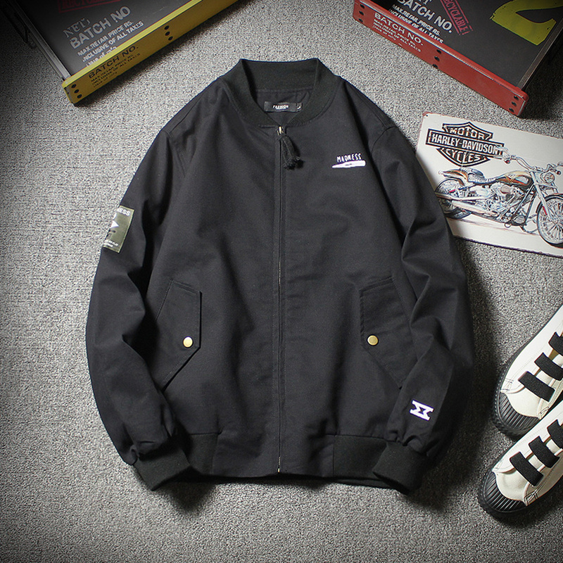 Men's Baseball Jacket Spring Workwear Japanese Retro Loose Casual Coat Trendy Brand Pilot Jacket Top Trendy