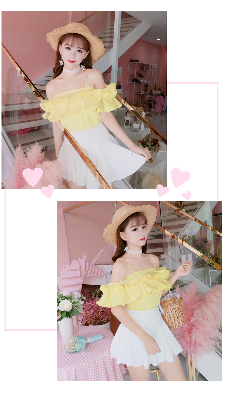 Cô gái Nhật Bản cô gái mềm mại ngọt ngào váy xếp li sinh viên hoang dã váy trắng petti váy ruffle váy mùa hè - Váy chân váy xòe
