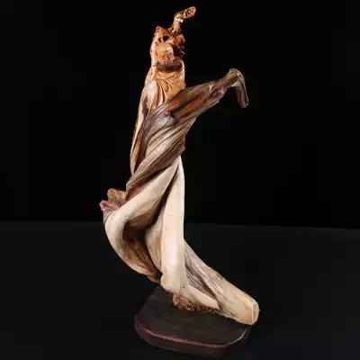 Qiao carving natural with authentic Taihang cliff root carving ornaments living room Dharma Buddha statue carving craft gift decoration