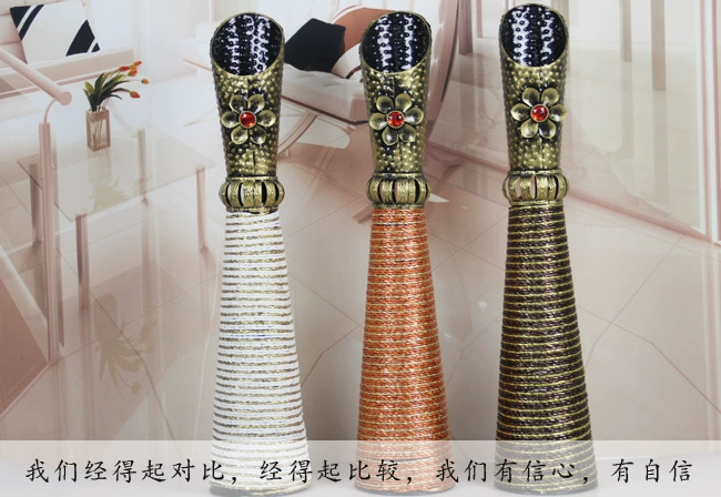 Bình hoa mây rèn bằng sắt rèn Đá quý vát Bình hoa làm bằng tay Bình hoa trang trí trong nhà - Vase / Bồn hoa & Kệ