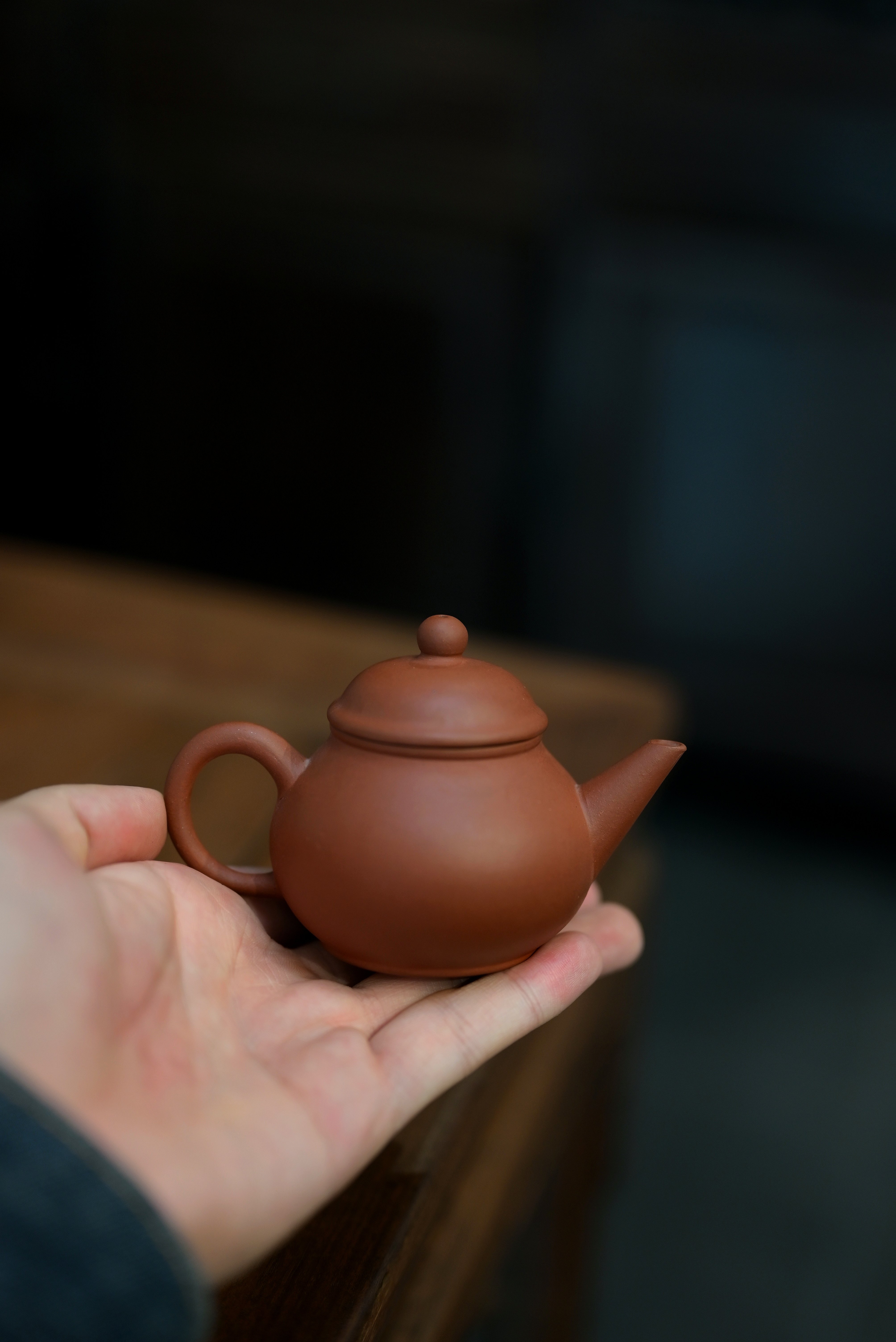 70年代早期紫砂一厂原矿小红泥芭乐水平壶精品中国宜兴款小品壶-淘宝