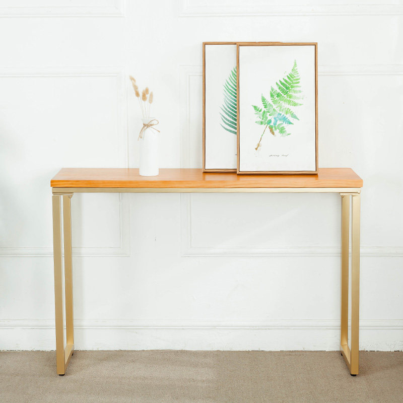 Simple living room sofa rear shelf against the wall table floor partition bookshelf solid wood small table long strip