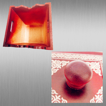 Mini salt box with ethnic characteristics pattern household salt box with spoon