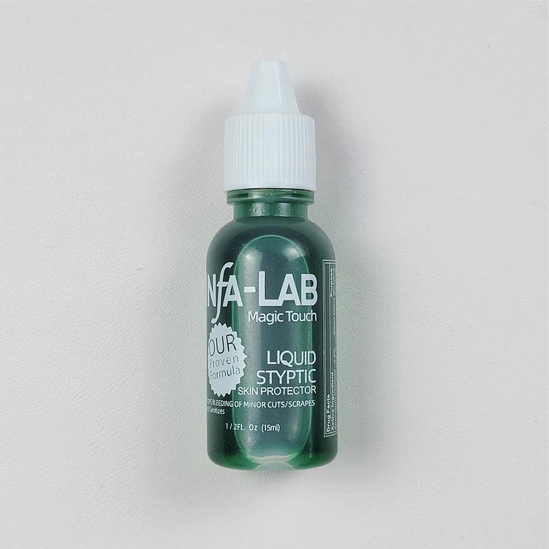 Nail Hemostatic Agent for Trimming Dead Skin and Stopping Bleeding, Infa-Lab Genuine American Green Bottle, Fast-Acting Russian Small Blue Bottle
