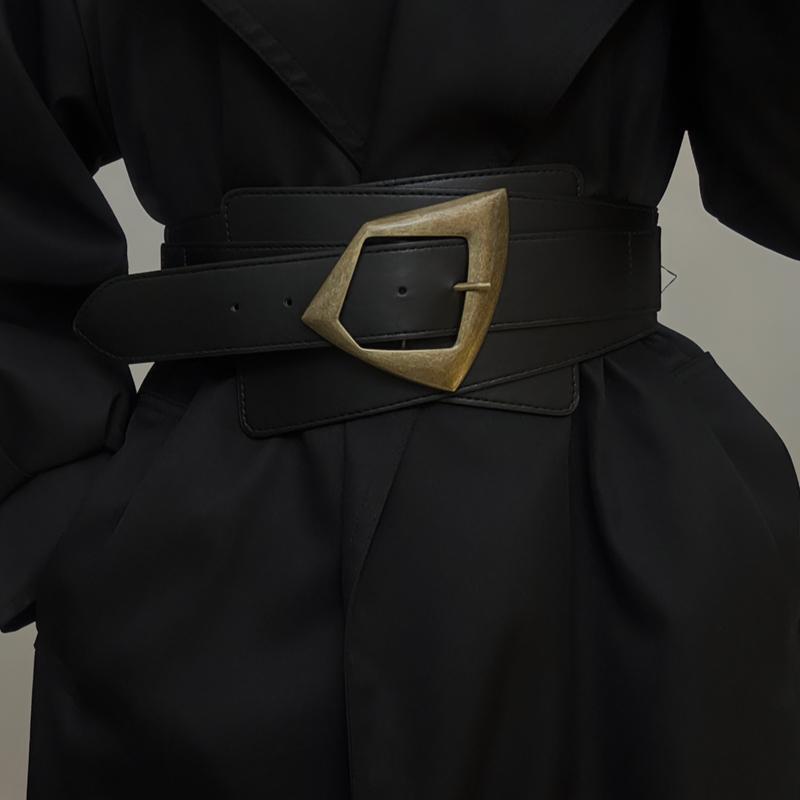 Fashionable Elastic Waist Belt for Women, New Black Decorative Belt, Versatile for Dresses, Coats, Sweaters, Shirts, Wide Belt