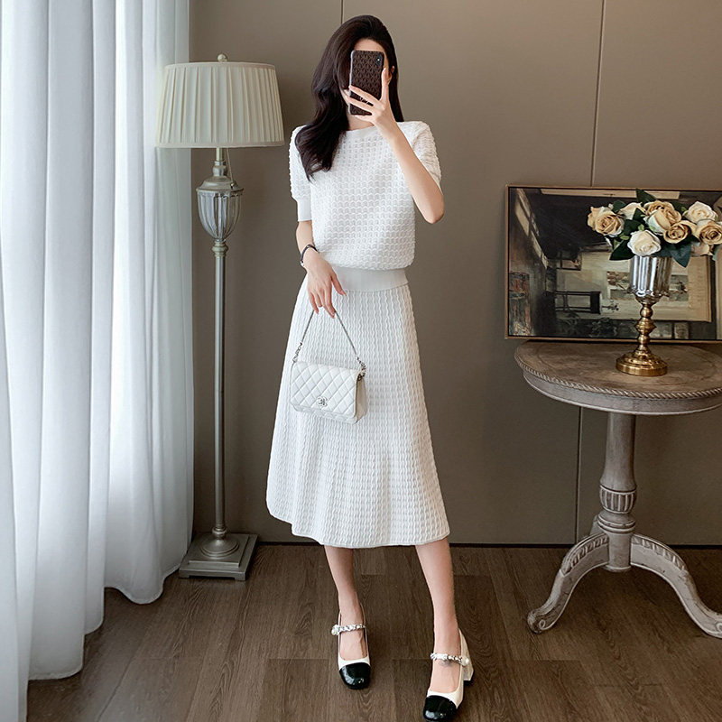 elegant chanel dress The Chanel Modest Bubble Dress Berry Red / M main image 0