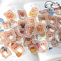 Tiradoteladó meat group and paper patch paper bag children soft cute rabbit small bear patch drawing handbill material