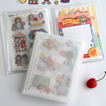 Handbill stickers to contain the collection of books Handbooks Material Poo sign paper Fig. Injos Wind album A6 Transparent