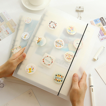 Japan and South Korea B5 Creative minimalist translucent PP tied a living page account casket 9 hole inside page