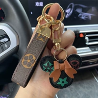 Золотая печать кожаная веревка+черная голова Микки