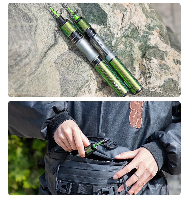 Дорожные суб -полюсный 钓迷快鲨超短节伸缩路亚竿全套ml泛用杆钛合金稍可携式旅行鱼竿套装 Fishingfans