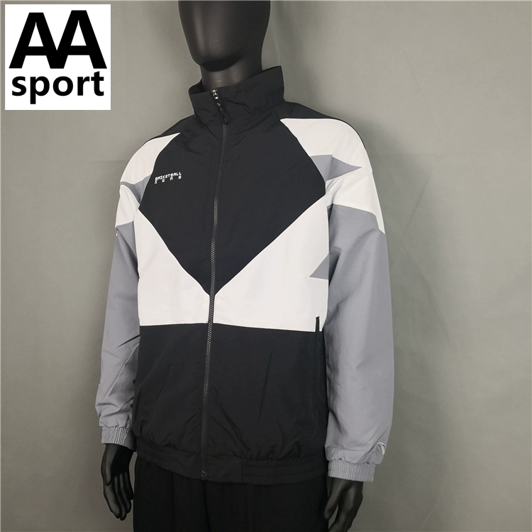 Anta Woven Sports Top 2020 Áo khoác bóng rổ mùa xuân mới Áo khoác nam Áo khoác tương phản khâu đứng Cổ áo cardigan - Áo khoác thể thao / áo khoác