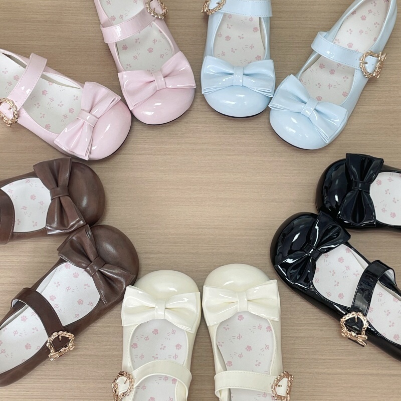 【New Product】New Lolita Shoes with Mid-Heel, Unique Heel Design, Bowknot Women's Shoes for Students' Daily Wear