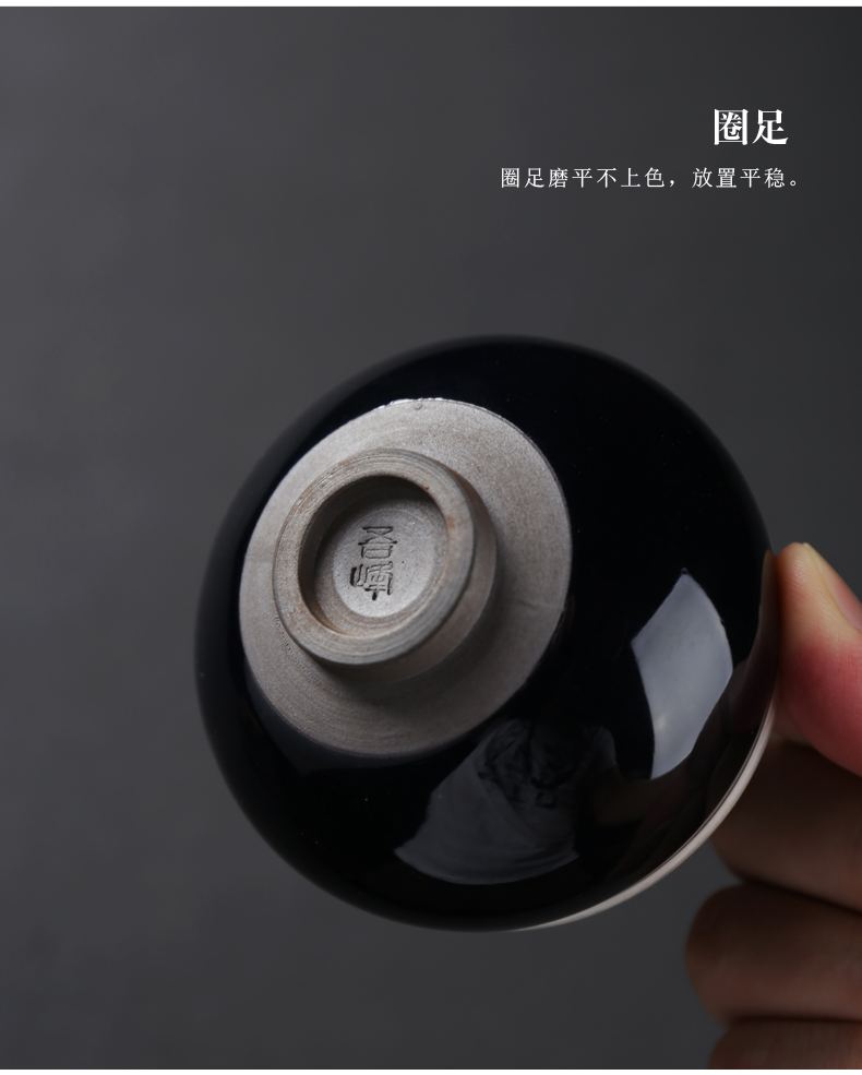 ZongTangYin ceramic cups tea master cup single CPU manually coppering. As kung fu sample tea cup silver cup bowl