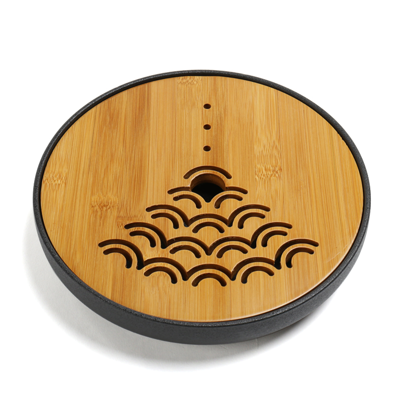 ZongTang coarse pottery tea tray ceramic medium circular reservoir type tea table Japanese dry sets of kung fu tea tea tray