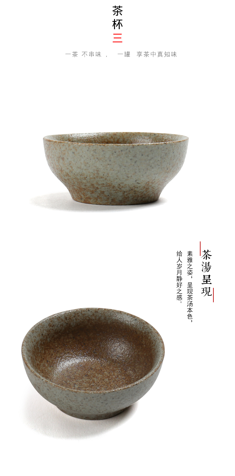 Travel ZongTang ceramic tea set a pot of four Japanese and coarse pottery glaze stone tea vintage kung fu tea set