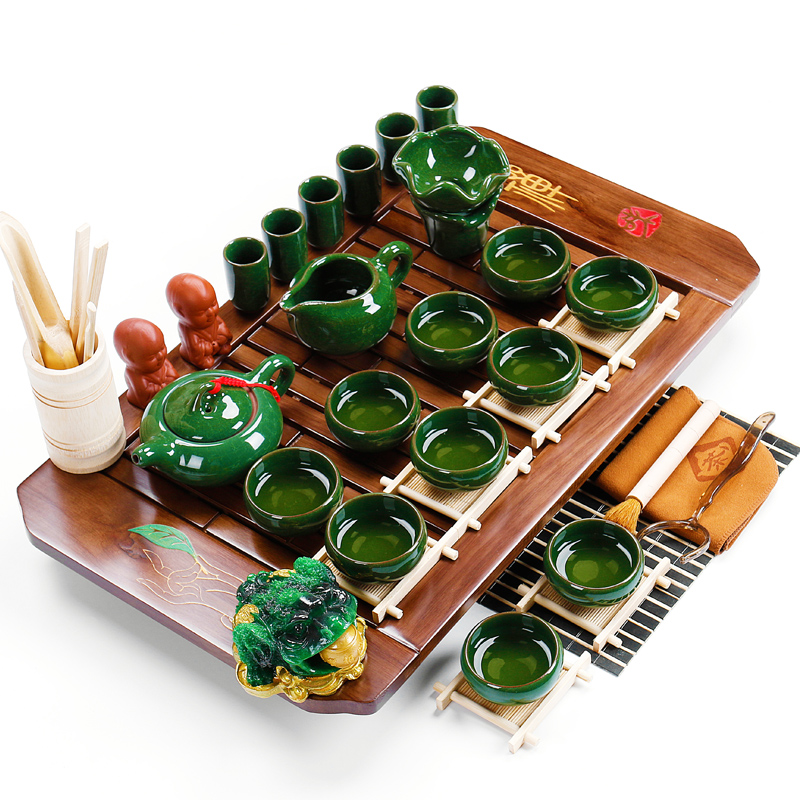 ZongTang to yet kung fu tea set solid wood tea tray tea tea yixing it a complete set of tea set