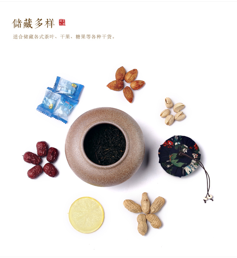 ZongTang to yet ceramic tea pot Japanese coarse pottery seal pot size small pu 'er tea caddy fixings tea urn