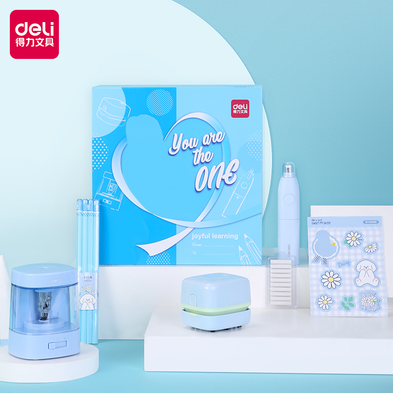 Powerful desktop vacuum cleaner set electric pencil sharpener eraser pencil stationery gift box students