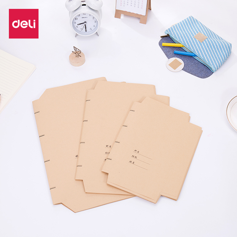 Right-hand Bag Book Leather Kraft Junior High School Elementary School Student First Grade With Protective Book Cover Book Cover Book Paper Full Set