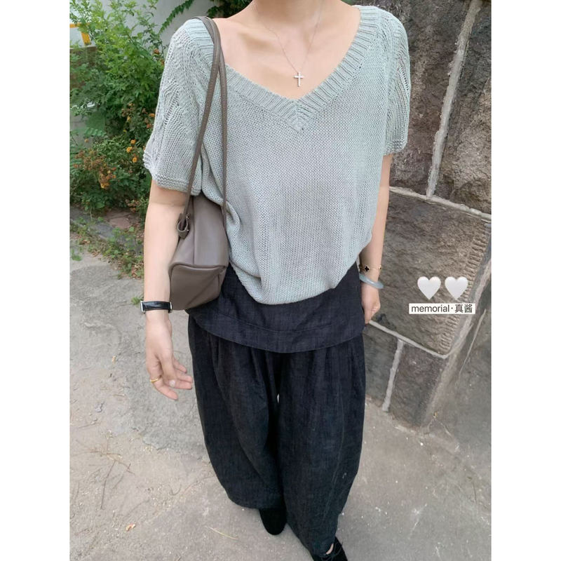 Real Denim Flare Pants with Welded Hem, Autumn Women's Natural Waist Patchwork Casual Pants, Skin-Friendly, Breathable, Everyday Versatile